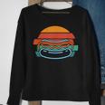 Retro Burger Sunset Sweatshirt für Herren – Vintage Design Schwarz Geschenke für alte Frauen