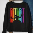 Retro Detroit Lgbtq| Detroit Skyline Motown Pride  Men Women Sweatshirt Graphic Print Unisex Gifts for Old Women