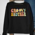 Retro Groovy Brother Matching Family Birthday Groovy Brother Sweatshirt Gifts for Old Women