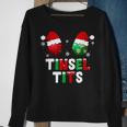 Retro Tinsel Tits And Jingle Balls Funny Matching Christmas Men Women Sweatshirt Graphic Print Unisex Gifts for Old Women