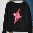Retro Valentine Day Pink Leopard Lightning Bolt Boho Men Women Sweatshirt Graphic Print Unisex Gifts for Old Women