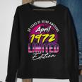 Retro Vintage April 1972 Sweatshirt, Geburtstagsparty für Männer & Frauen Geschenke für alte Frauen