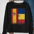 Romanian Flag Spain And Romania Proud Flags Sweatshirt Gifts for Old Women