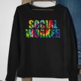 Social Worker Tie Dye Women 2023 School Social Worker Sweatshirt Gifts for Old Women
