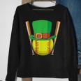 Softball Player Sport St Patricks Saint Pattys Day Sweatshirt Gifts for Old Women
