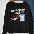 Sonographie Sweatshirt: Live Love Scan, Medizinische Ultraschall Technik Geschenke für alte Frauen