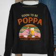 Soon To Be Poppa Est 2023 Fathers Day New Dad Vintage Sweatshirt Gifts for Old Women