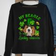 St Patricks Day My Beagle Is My Lucky Charm Shamrock Irish Sweatshirt Gifts for Old Women
