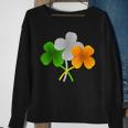 St Patricks Day Patriotic Heart Shamrock Irish American Flag Sweatshirt Gifts for Old Women