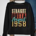 Straight Outta August 1958 62Nd Awesome Birthday Gifts Sweatshirt Gifts for Old Women