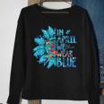 Sunflower Puzzle In April We Wear Blue Autism Awareness Sweatshirt Gifts for Old Women