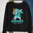 Support Squad Sexual Assault Awareness Teal Unicorn Sweatshirt Gifts for Old Women
