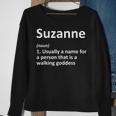 Suzanne Definition Personalized Funny Birthday Gift Idea Sweatshirt Gifts for Old Women