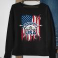 Swimming Usa Support The Team Usa Flag Pool Sweatshirt Gifts for Old Women