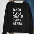 Tacos Military Alphabet Taco Lover Distressed Gift Sweatshirt Gifts for Old Women