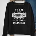 Team Johnson Life Time Member Family Name Sweatshirt Gifts for Old Women
