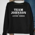 Team Johnson Surname Family Last Name Gift Sweatshirt Gifts for Old Women
