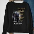 The Devil Saw Me With My Head Down Until I Said Amen Retro Sweatshirt Gifts for Old Women