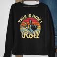 This Is How I Roll Bowling Lover Retro Vintage Funny Novelty Men Women Sweatshirt Graphic Print Unisex Gifts for Old Women