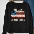 This Is My Pride Flag Usa American 4Th Of July Patriotic Sweatshirt Gifts for Old Women