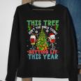 This Tree Aint Only Thing Getting Lit Xmas Two Santa Wines Sweatshirt Gifts for Old Women
