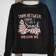 Torn Between Looking Like A Snack Or Eating One Christmas V2 Men Women Sweatshirt Graphic Print Unisex Gifts for Old Women