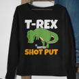 Track And Field Throwing Dino Funny Thrower Shot Put Sweatshirt Gifts for Old Women