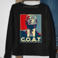 Trump Goat Middle Finger Election 2024 Republican Poster Sweatshirt Gifts for Old Women