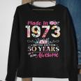 Turning 50 Floral Made In 1973 50Th Birthday Gifts Women Sweatshirt Gifts for Old Women