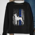 Usa Flag Clothing Police Boxer Dog Dad Gifts Thin Blue Line Sweatshirt Gifts for Old Women