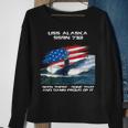 Uss Alaska Ssbn-732 American Flag Submarine Veteran Xmas Sweatshirt Gifts for Old Women