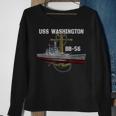 Uss Washington Bb-56 Battleship Ww2 American Warship Veteran Sweatshirt Gifts for Old Women