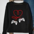 Video Gamer Valentines Day Tshirt With Controllers Heart Sweatshirt Gifts for Old Women