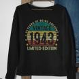 Vintage 1943 80 Years Old 80Th Birthday Gifts For Men Sweatshirt Gifts for Old Women