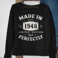 Vintage 1948 Made In 1948 75 Geburtstag Mann Frau 75 Jahre V2 Sweatshirt Geschenke für alte Frauen