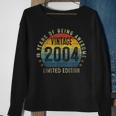 Vintage 2004 Limited Edition 18Th Birthday 18 Years Old Gift Men Women Sweatshirt Graphic Print Unisex Gifts for Old Women