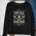 Vintage 38. Geburtstag Sweatshirt für Männer, Langarm Retro Look Geschenke für alte Frauen