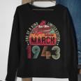 Vintage 80 Year Old March 1943 Limited Edition 80Th Birthday Sweatshirt Gifts for Old Women