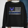 Vintage American Flag Proud Air Force Bonus Dad Veteran Sweatshirt Gifts for Old Women