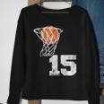 Vintage Basketball Trikot Nummer 15 Spieler Nummer Sweatshirt Geschenke für alte Frauen