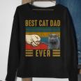 Vintage Best Cat Dad Ever Fathers Day Scottish Fold Cat Sweatshirt Gifts for Old Women