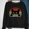 Vintage Black Cat Retro Style For Cat Lover Cat Mom Cat Dad Sweatshirt Gifts for Old Women