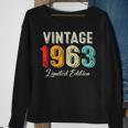 Vintage Born In 1963 Birthday Year Party Wedding Anniversary Sweatshirt Gifts for Old Women