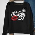 Vintage Chapter 37 Classy Lips Happy Birthday 37 Years Born Sweatshirt Gifts for Old Women