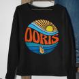 Vintage Doris Sonnenuntergang Groovy Batikmuster Sweatshirt Geschenke für alte Frauen