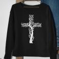 Vintage Faith Cross Tree Christian Roots Religious Christ Sweatshirt Gifts for Old Women