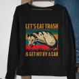 Vintage Lets Eat Trash And Get Hit By A Car Retro Opossum Sweatshirt Gifts for Old Women