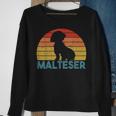 Vintage Malteser Hunde Hunderasse Hundeliebhaber Hund Sweatshirt Geschenke für alte Frauen