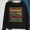 Vintage Retro Best Pontoon Captain Ever Sweatshirt Gifts for Old Women