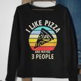 Vintage Retro I Like Pizza And Maybe 3 People Love Pizza Sweatshirt Gifts for Old Women